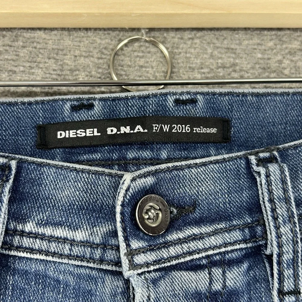 Diesel Tepphar Slim Carrot Jeans Men Size 28x32 Blue Denim Distressed Italy